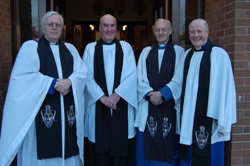 At the service in St Hilda's on January 30 are, from left: The Very Rev Houston McKelvey, Dean of Belfast; The Rev David Boyland, rector; the Rev Canon Jim Moore and the Rev Canon Alex Cheevers, preacher.